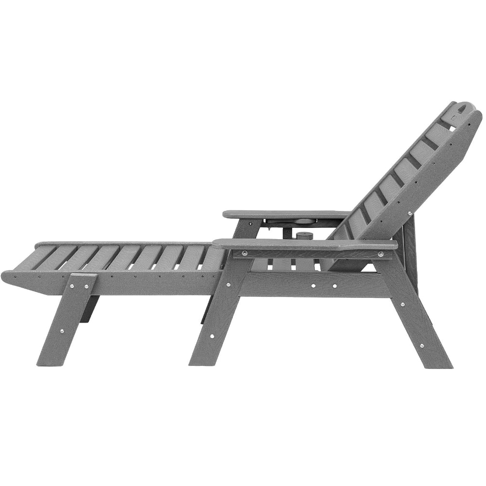Gray folding chair on a white background