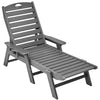 Gray lounge chair on a white background