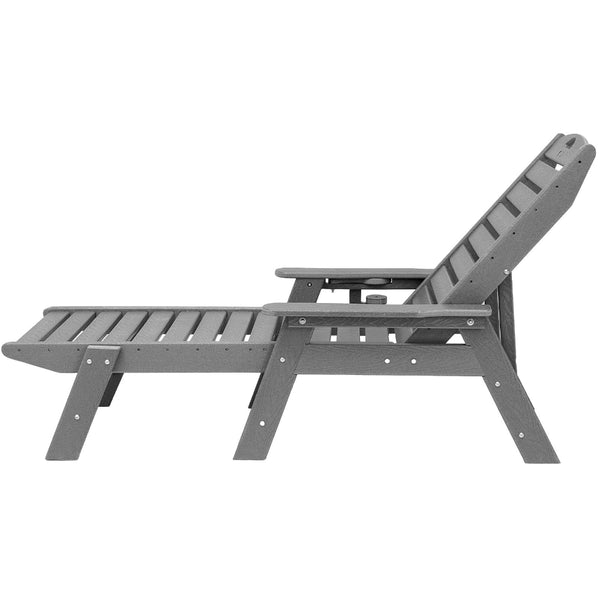 Gray lounge chair on a white background