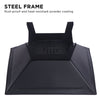 Black metal roof vent with text highlighting rust-proof and heat-resistant powder coating.