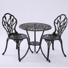 Dominique 3 Piece Cast Aluminium setting in Bronze colour, with a white background.