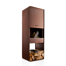 Load image into Gallery viewer, Firebox Garden Wood Burner Fire Pit Eva Solo stacked with wood