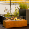 Galio Linear Automatic Corten coloured Gas Fire Pit Australia