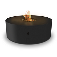 Load image into Gallery viewer, Galio Black Automatic Round Gas Fire Pit - 95cm Diameter x 35cm High