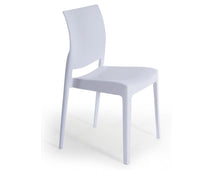 Load image into Gallery viewer, Leonie Stackable Chair in white side view