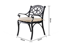 Load image into Gallery viewer, Marco Cast Aluminium Outdoor Chair with cushion