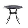 Marco Cast Aluminium Outdoor Table in black colour on a white background.