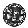Marco Cast Aluminium Outdoor Table Top in black colour, looking down from a top view on a white background.