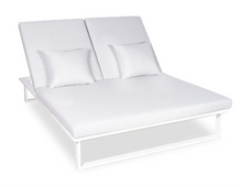 Load image into Gallery viewer, Vivara Sunlounge Australia - Double white frame with pale grey cushions
