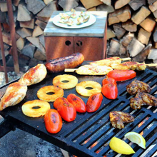 Load image into Gallery viewer, Yagoona Yabbi Fire Pit and Barramundi BBQ Australia in action 