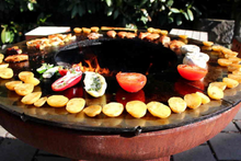 Load image into Gallery viewer, Food cooking on Yagoona Ringgrill BBQ &amp; Goanna Fire Pit Australia