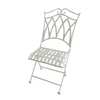 Single Albany Chair in Wrought Iron white colour on a white background.