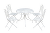 Albany 5-piece setting in Wrought Iron white colour on a white background.