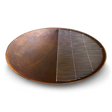 Load image into Gallery viewer, half size Stainless Steel BBQ Cooking Grill on a fire pit