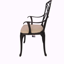 Load image into Gallery viewer, Side view of Dark Bronze Chair Mauritius 3 Piece Setting