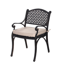 Load image into Gallery viewer, Chantal Chair in sand black with cream cushion