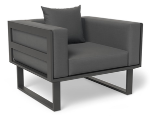 Vivara outdoor Sofa Australia - Single Seater in charcoal