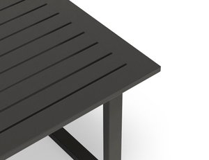 Vivara Outdoor Australia square Coffee Table in Charcoal close up