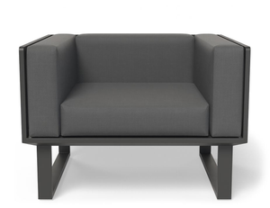 Vivara outdoor Sofa Australia - Single Seater charcoal colour