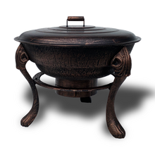Load image into Gallery viewer, Vesuvius Firepit BBQ with Lid in Antique Gold colour