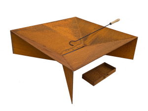 Fuji Rust FirePit complete with ashtray and poker