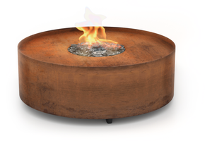 Galio Corten Round Gas Fire Pit Australia - 95cm Diameter x 35cm High