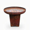 Yagoona Goanna Outdoor Fire Pit Australia in rust with a white background.
