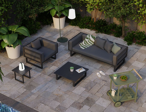 Charcoal coloured Vivara Sofa Australia - Single and Two Seater outdoor furniture