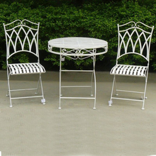 Load image into Gallery viewer, Albany 3 Piece Wrought Iron Setting in white
