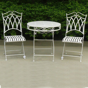 Albany 3 Piece Wrought Iron Setting in white