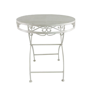 Albany Table in Wrought Iron white colour