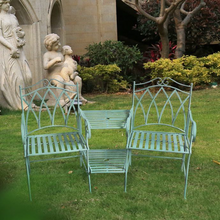 Load image into Gallery viewer, Sage coloured Companion 3 Piece Outdoor Setting Australia in garden setting