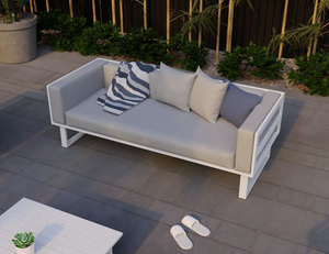 White coloured Vivara outdoor Sofa Australia - Two Seater