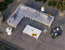 Load image into Gallery viewer, Vivara Modular Sofa - lifestyle outdoor modern furniture set in white