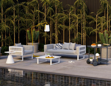 Load image into Gallery viewer, Vivara Single and Two Seater outdoor furniture set in White