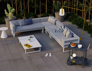 Vivara Modular Sofa - lifestyle outdoor furniture set in white colour