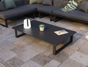 Vivara Outdoor Australia Rectangle Coffee Table in Charcoal  set