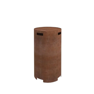 Planika Galio Outdoor Gas Fireplace Corten LPG Cylinder Cover - Hot Fire Pits Australia