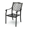 Positano Aluminium Outdoor Chair in Sand black colour on a white background.