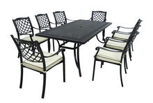 Load image into Gallery viewer, Positano Aluminium 9 piece Outdoor Setting Australia