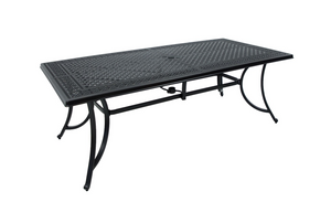 Positano Aluminium Outdoor Table in sand black colour 