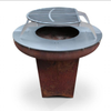 Yagoona Ringgrill BBQ & Barramundi Complete Fire Pit - 100cm Diameter on a white background.
