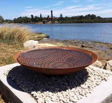 Load image into Gallery viewer, Cauldron 800mm Cast Iron Fire Pit with stainless steel BBQ grill
