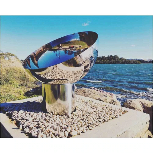 The Goblet Stainless Steel Fire Pit - 80cm Diameter x 40cm Deep