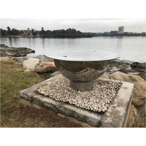 The Teppanyaki Stainless Steel Fire Pit and 100 cm plate