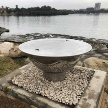 Load image into Gallery viewer, The Teppanyaki Stainless Steel Fire Pit and plate with lid