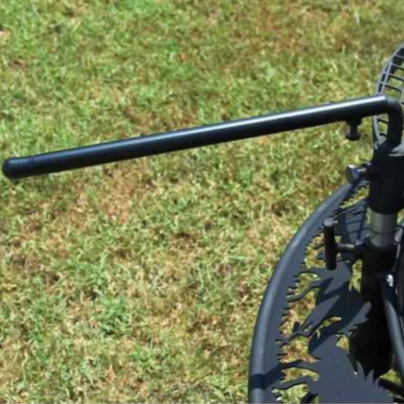 The heat resistant handle on the Ultimate BBQ Fire Pit