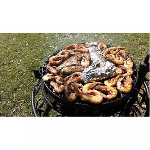 The Ultimate BBQ Fire Pit grilling prawns