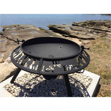 Load image into Gallery viewer, The Anzac patterned Ultimate BBQ Fire Pit - 90cm Diameter