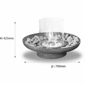 Tondo Commerce Ethanol Fire Pit - 70cm Diameter x 42.3cm High